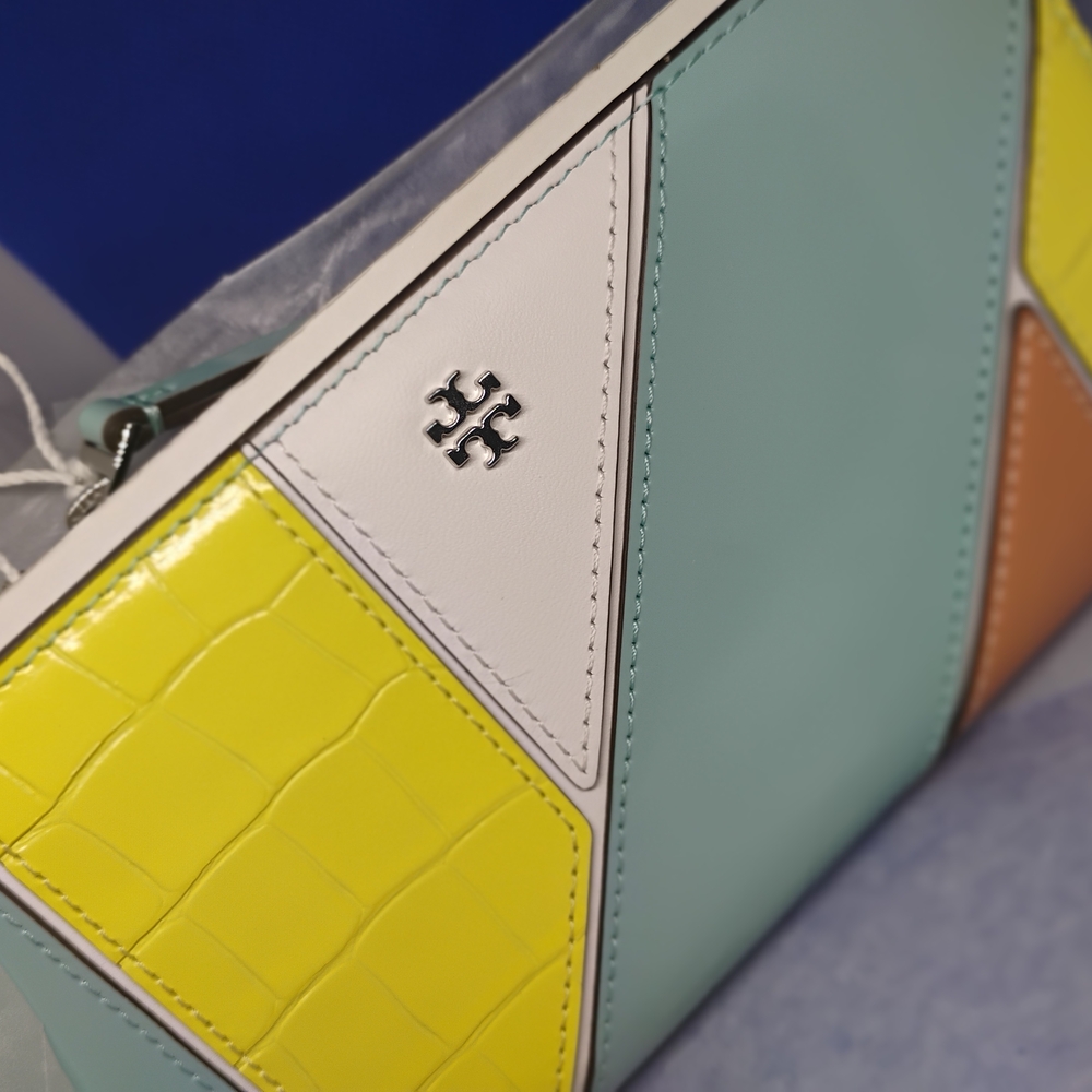 Tory Burch Colorblock Patchwork Wallet Brand New With Tags - Picture 12 of 12